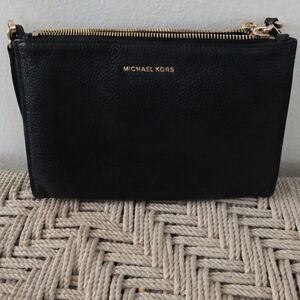 Michael Kors Black Leather Clutch